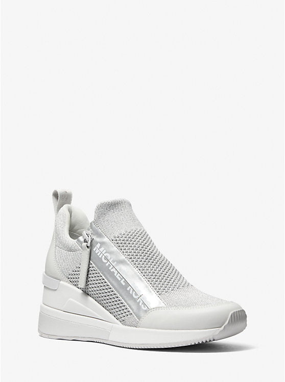 Michael Kors Willis Metallic Stretch Knit Trainer