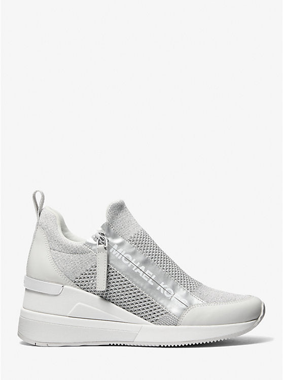 Michael Kors Willis Metallic Stretch Knit Trainer