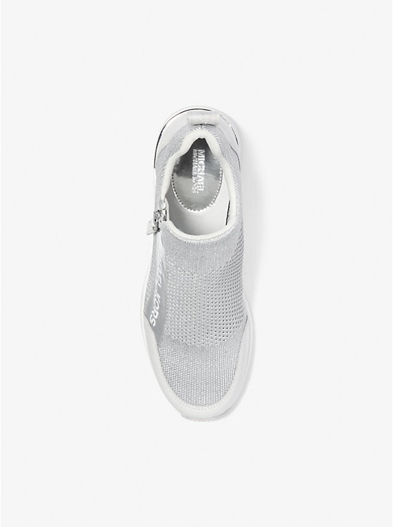 Michael Kors Willis Metallic Stretch Knit Trainer