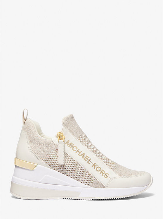 Michael Kors Willis Metallic Stretch Knit Trainer