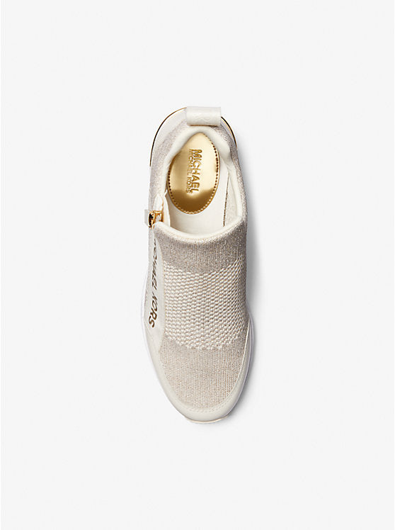 Michael Kors Willis Metallic Stretch Knit Trainer