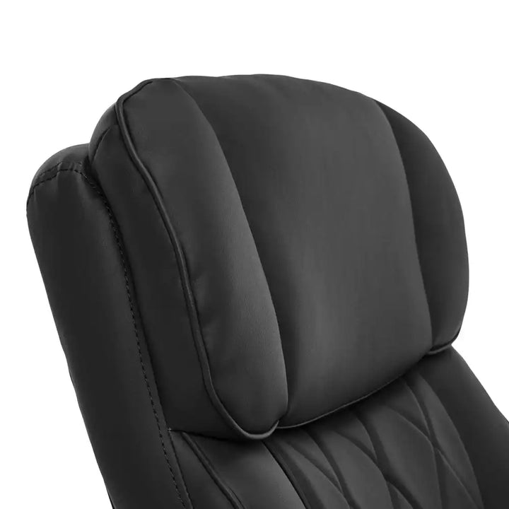 Lazboy Sutherland Quilted Leather Office Chair, Jet Black
