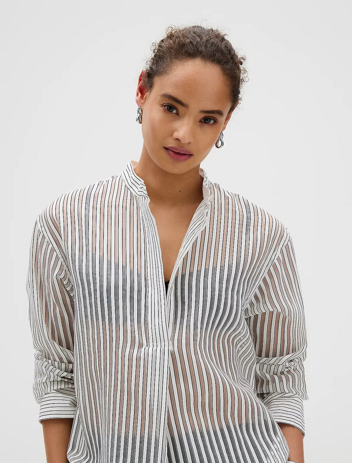 Calvin Klein Jacquard Stripe Popover Shirt