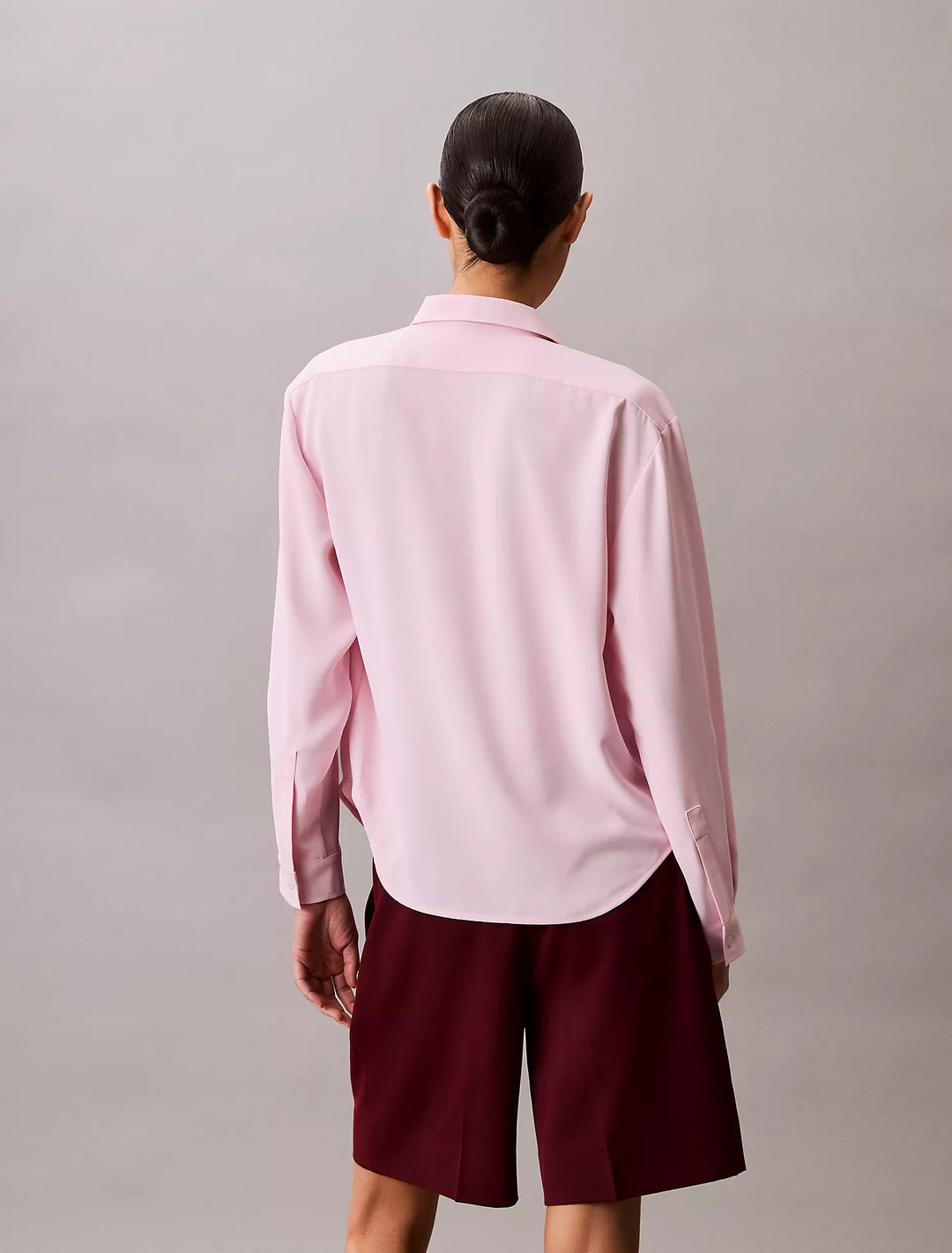 Calvin Klein Chiffon Relaxed Button-Down Shirt