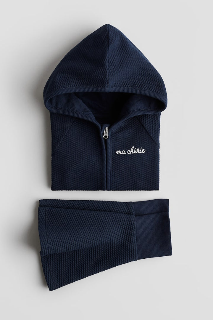 H&M 2-piece Textured Jersey Set