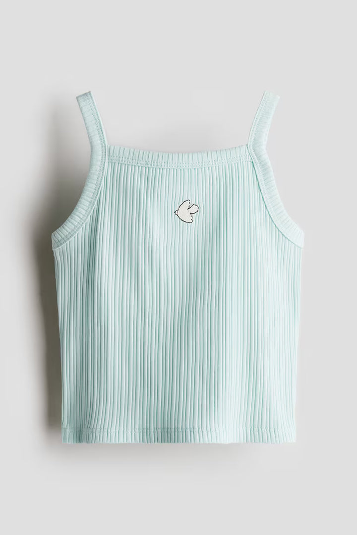 H&M Embroidered-Detail Strappy Top