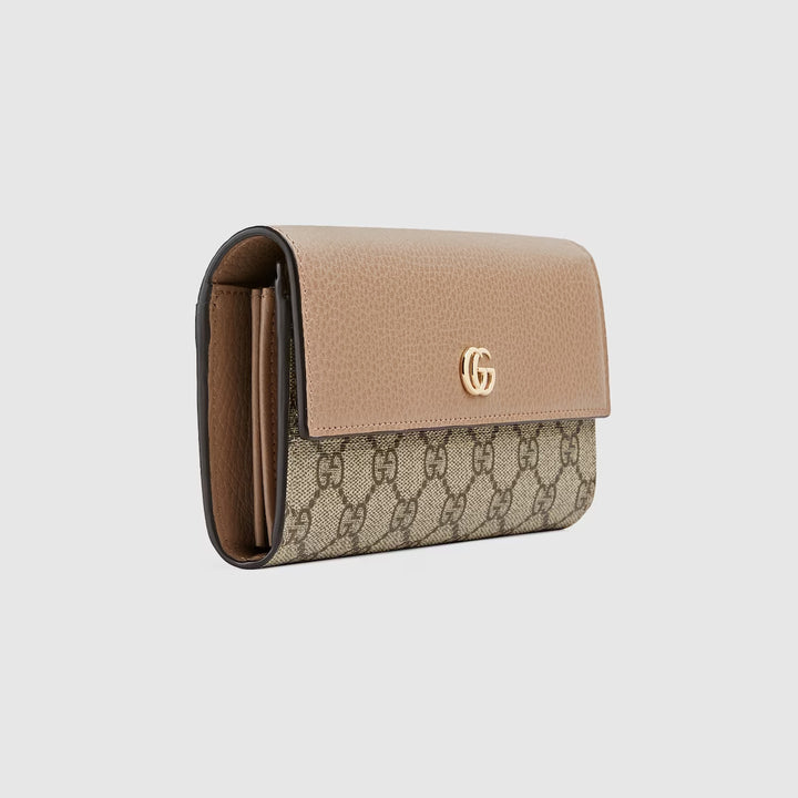 GUCCI GG Marmont bi-color continental wallet