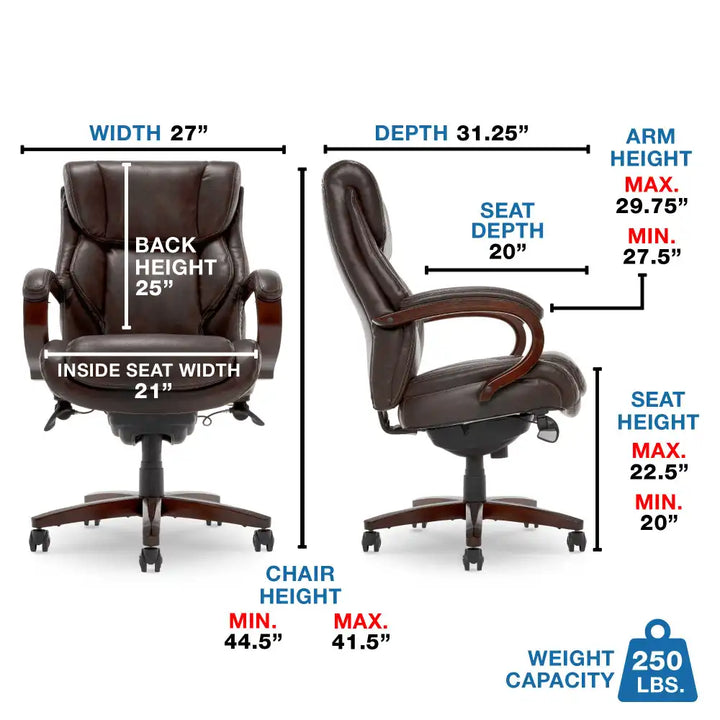 Lazboy Share Bellamy Executive Office Chair, Brown