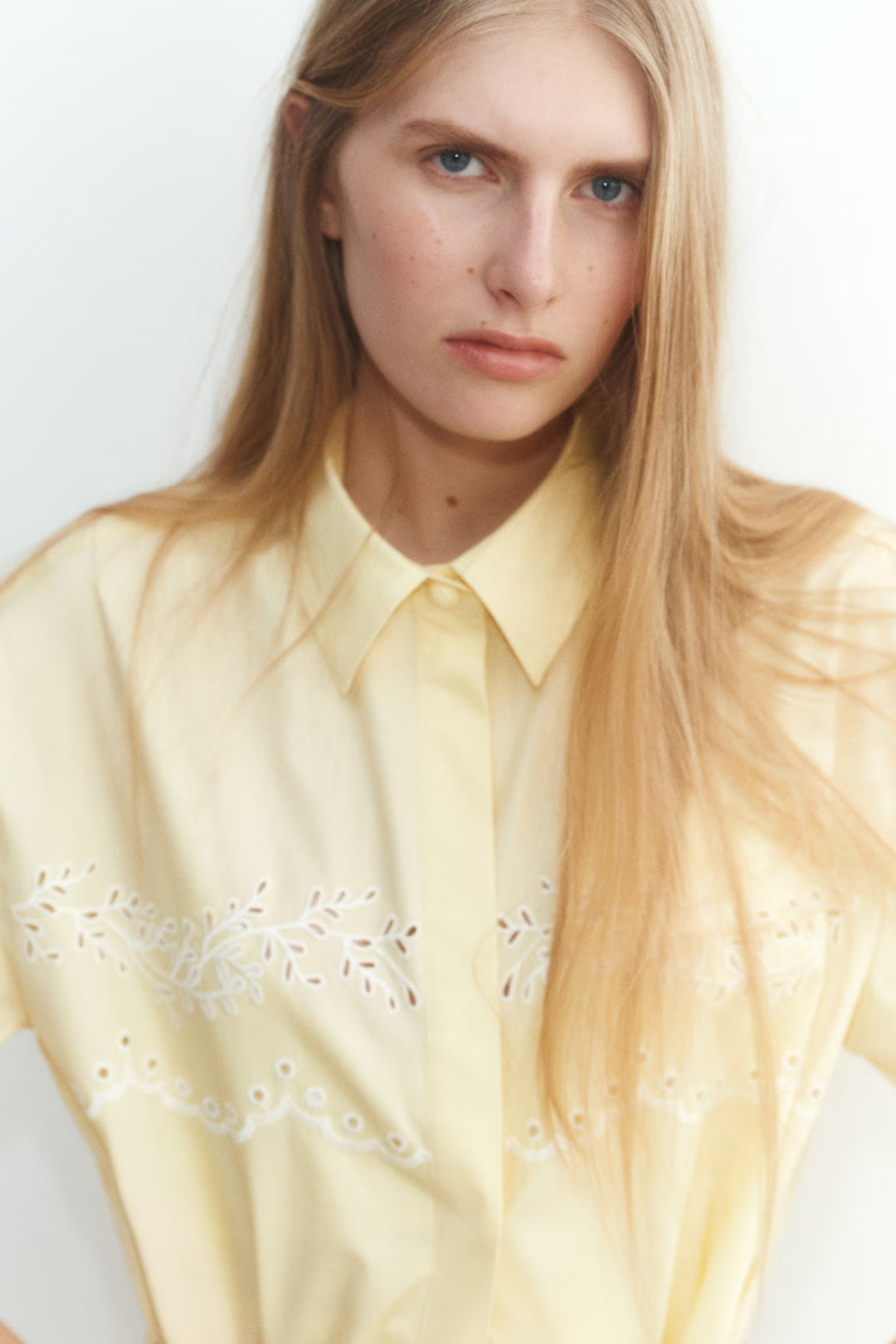 H&M Eyelet-Embroidered Cotton Shirt