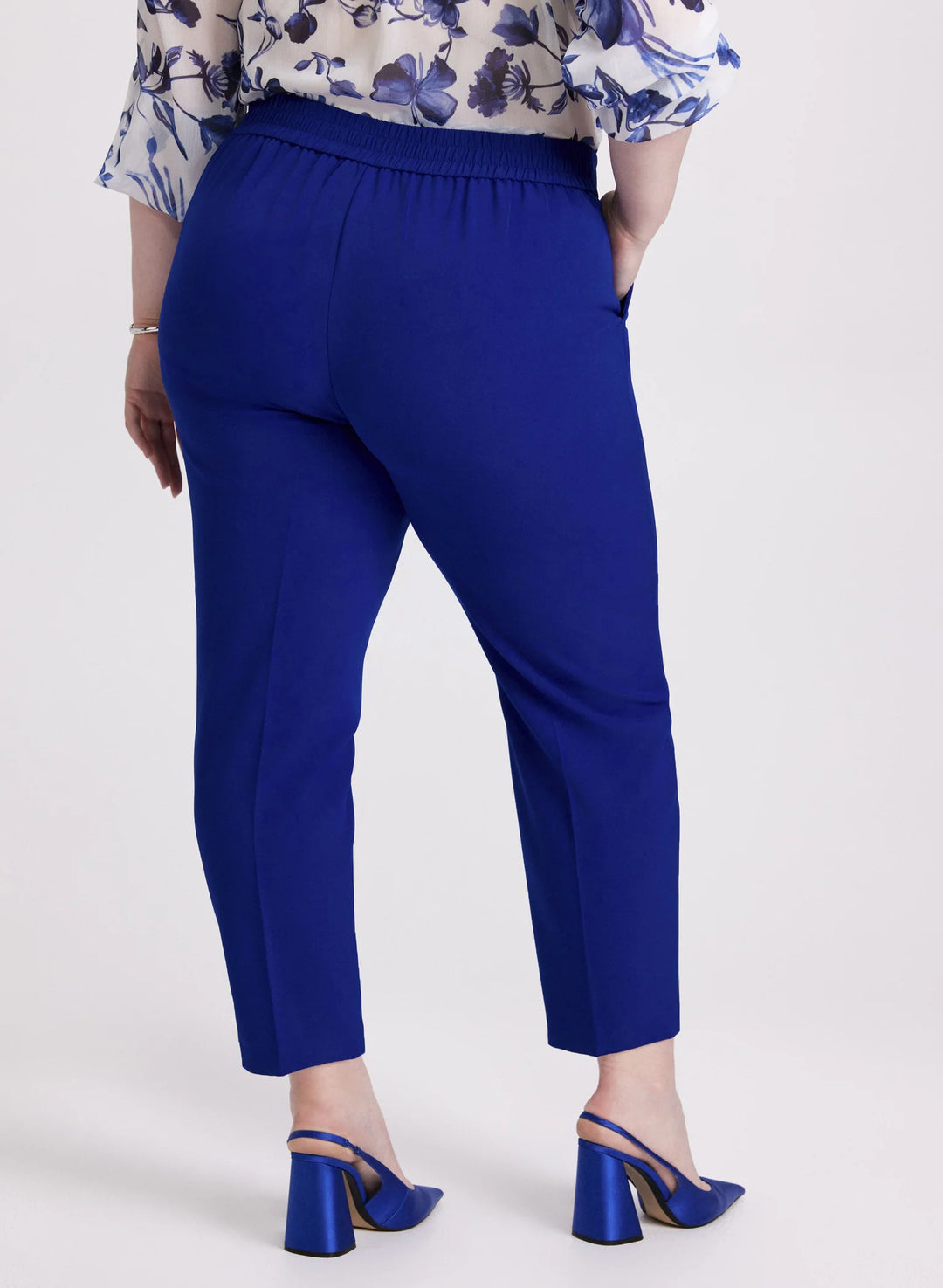 LAURA Emma Elastic-Back Slim-Leg Pants