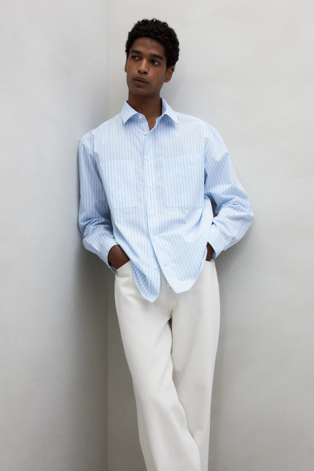 H&M Loose Fit Poplin Shirt