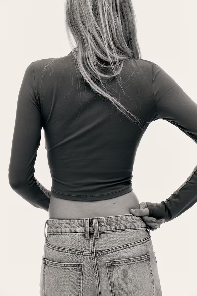 H&M MOCK TURTLENECK TOP