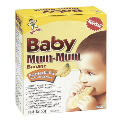 Baby Mum-Mum Banana Rice Rusks, 24 Rusks, 50 g