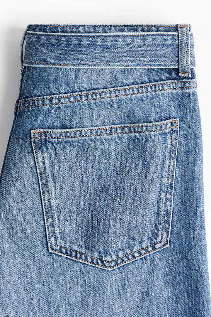 H&M High-Rise Barrel-Leg Jeans