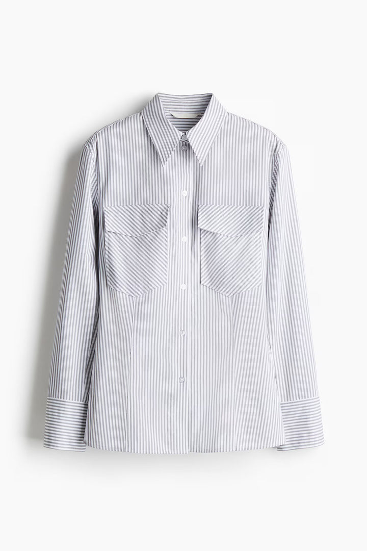 H&M Fitted Poplin Shirt