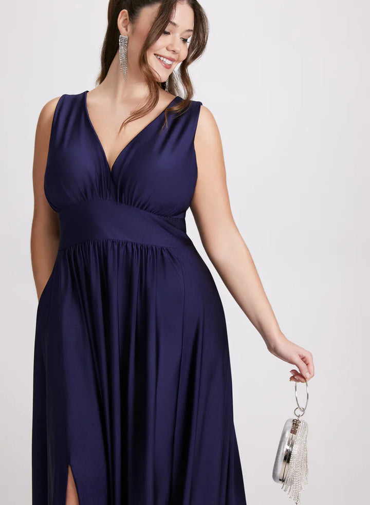 LAURA Plunging Neckline Maxi Dress