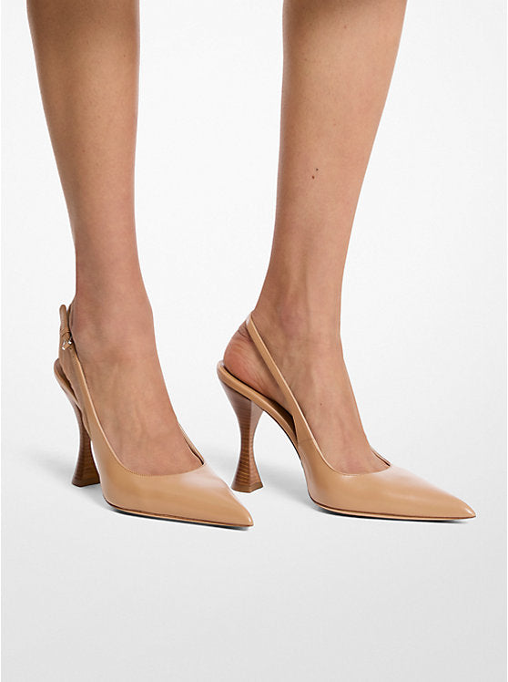 Michael Kors Isabella Leather Slingback Pump
