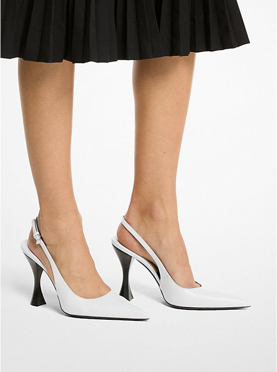 Michael Kors Isabella Leather Slingback Pump