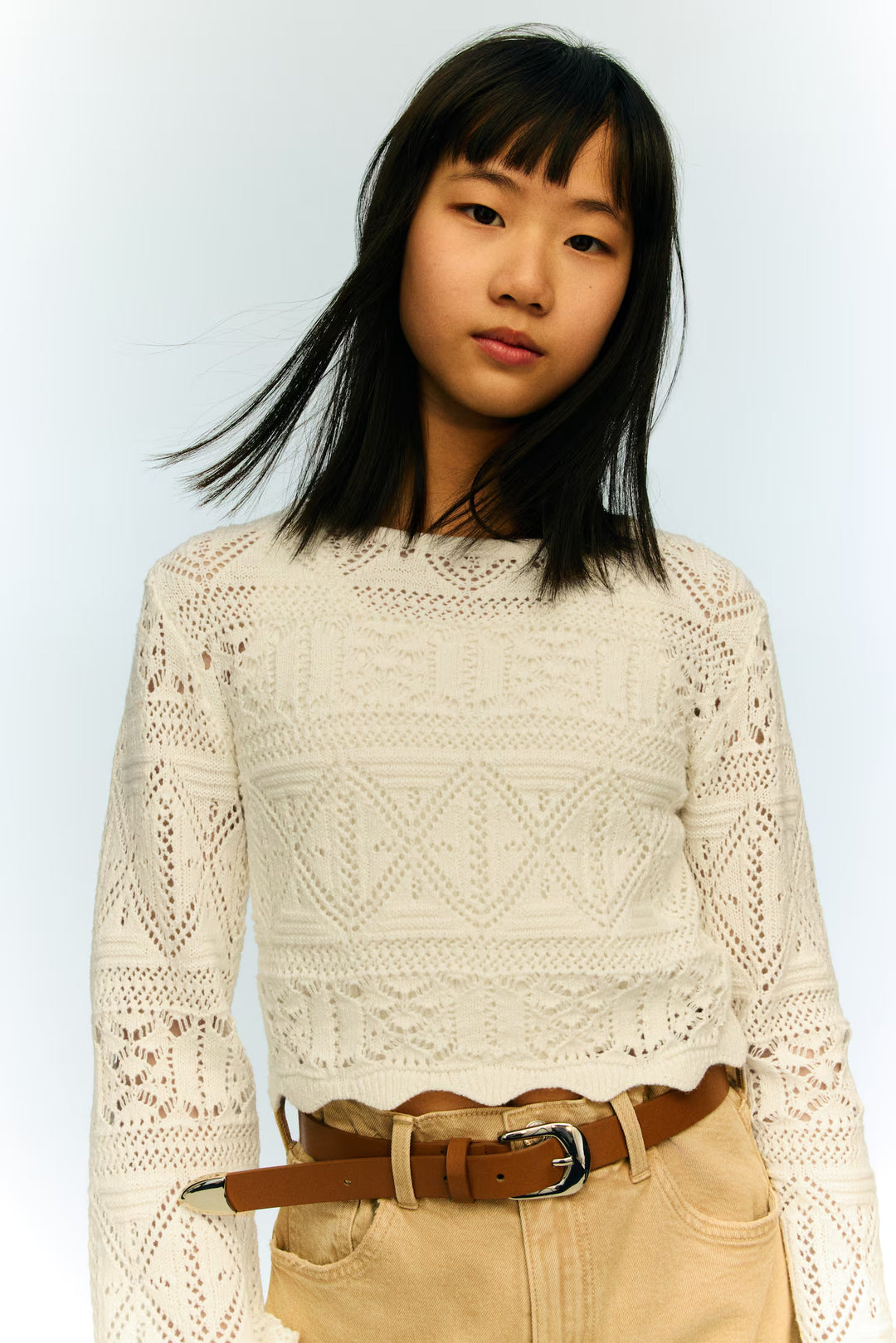 H&M Pointelle-Knit Short Top