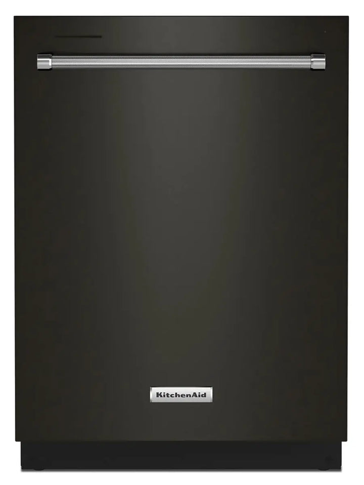 KitchenAid - 24" Top Control Built-In Stainless Steel Tub Dishwasher with 3rd Rack, 50+ Total Wash Jets, 44 dBA - Black stainless steel