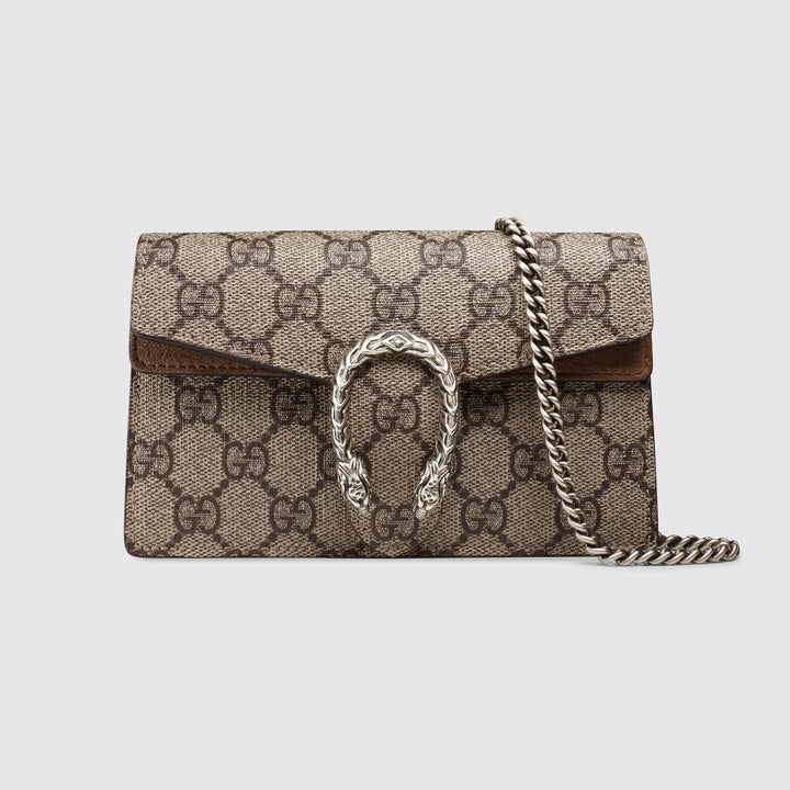 Gucci Ophidia Mini Bag in Beige and Ebony Supreme