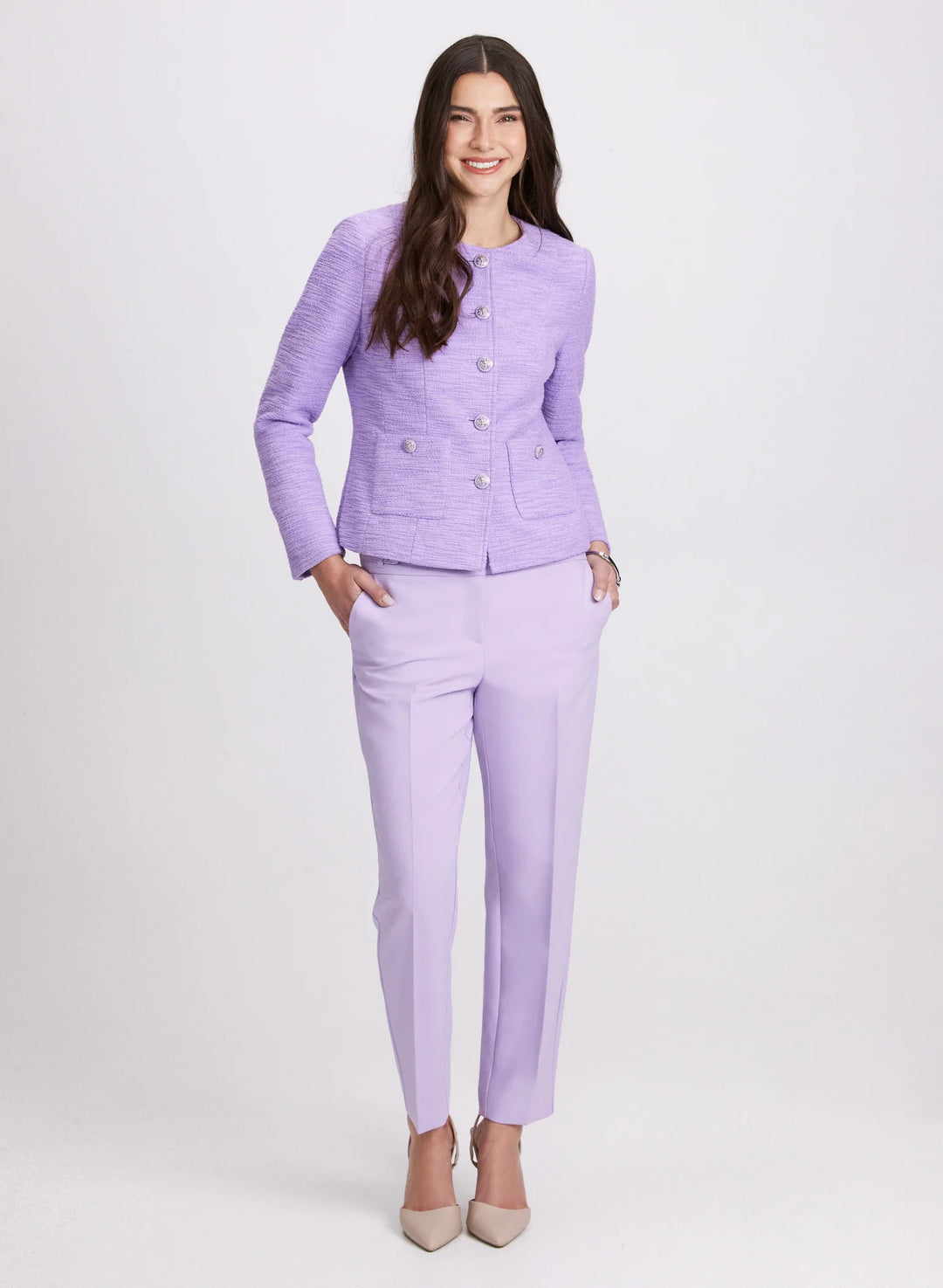 LAURA Tweed Button-Down Jacket