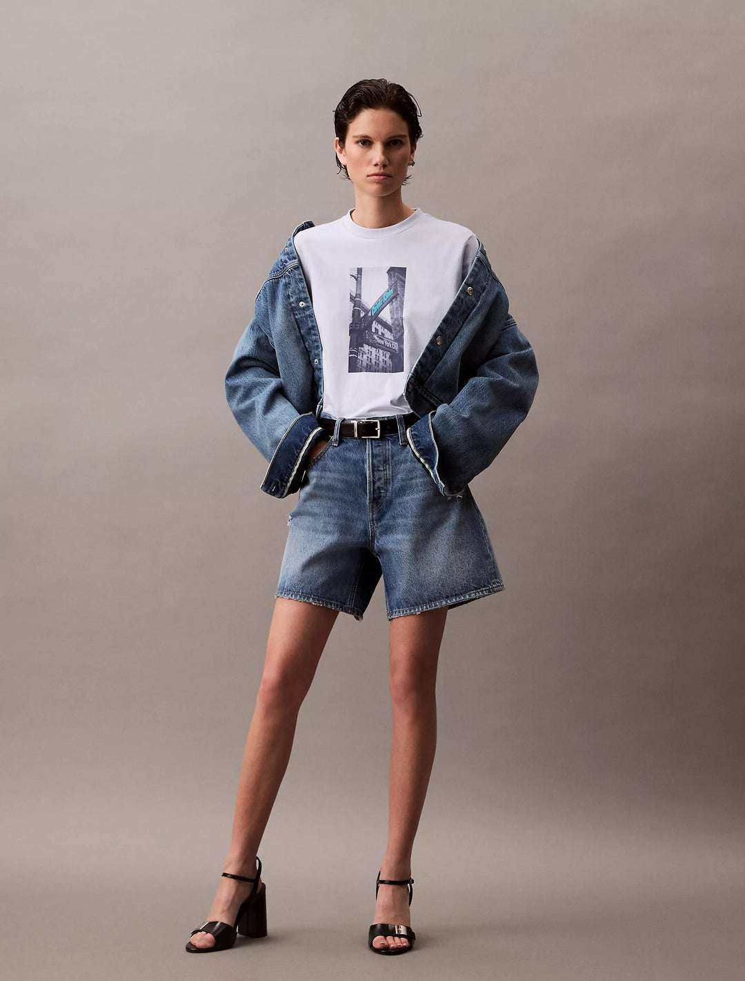 Calvin Klein Street Sign Graphic Boxy T-Shirt