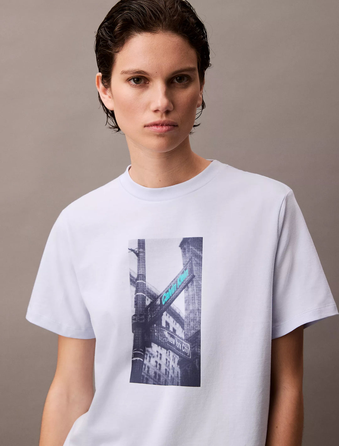 Calvin Klein Street Sign Graphic Boxy T-Shirt