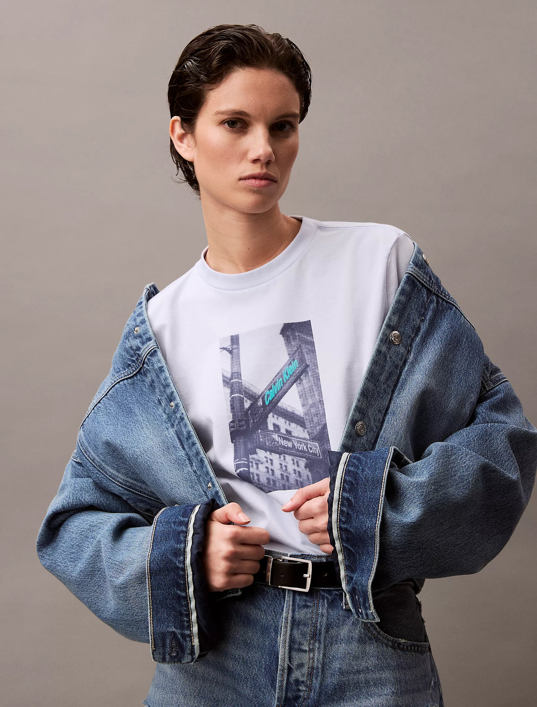 Calvin Klein Street Sign Graphic Boxy T-Shirt