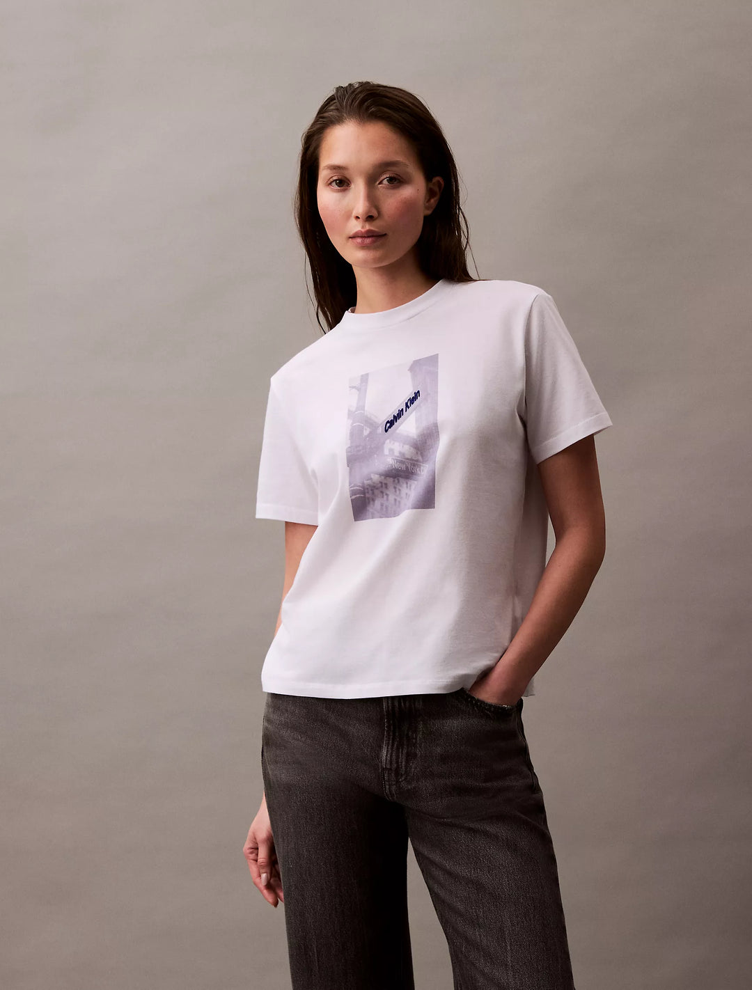 Calvin Klein Street Sign Graphic Boxy T-Shirt
