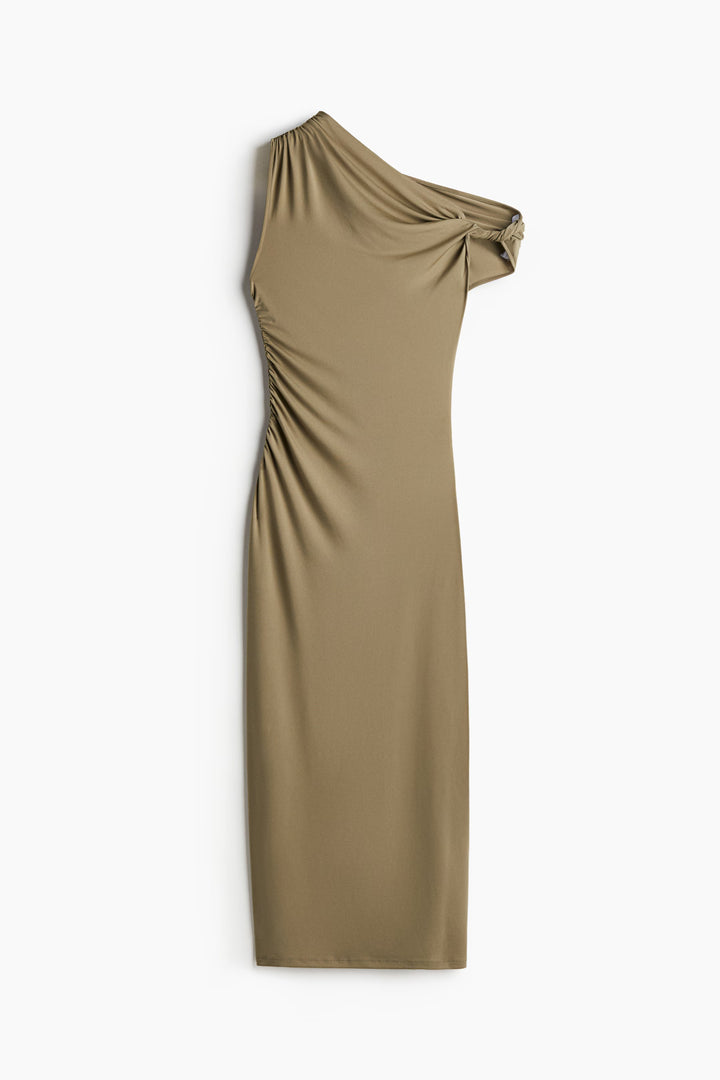 H&M Twist-Detail One-Shoulder Dress