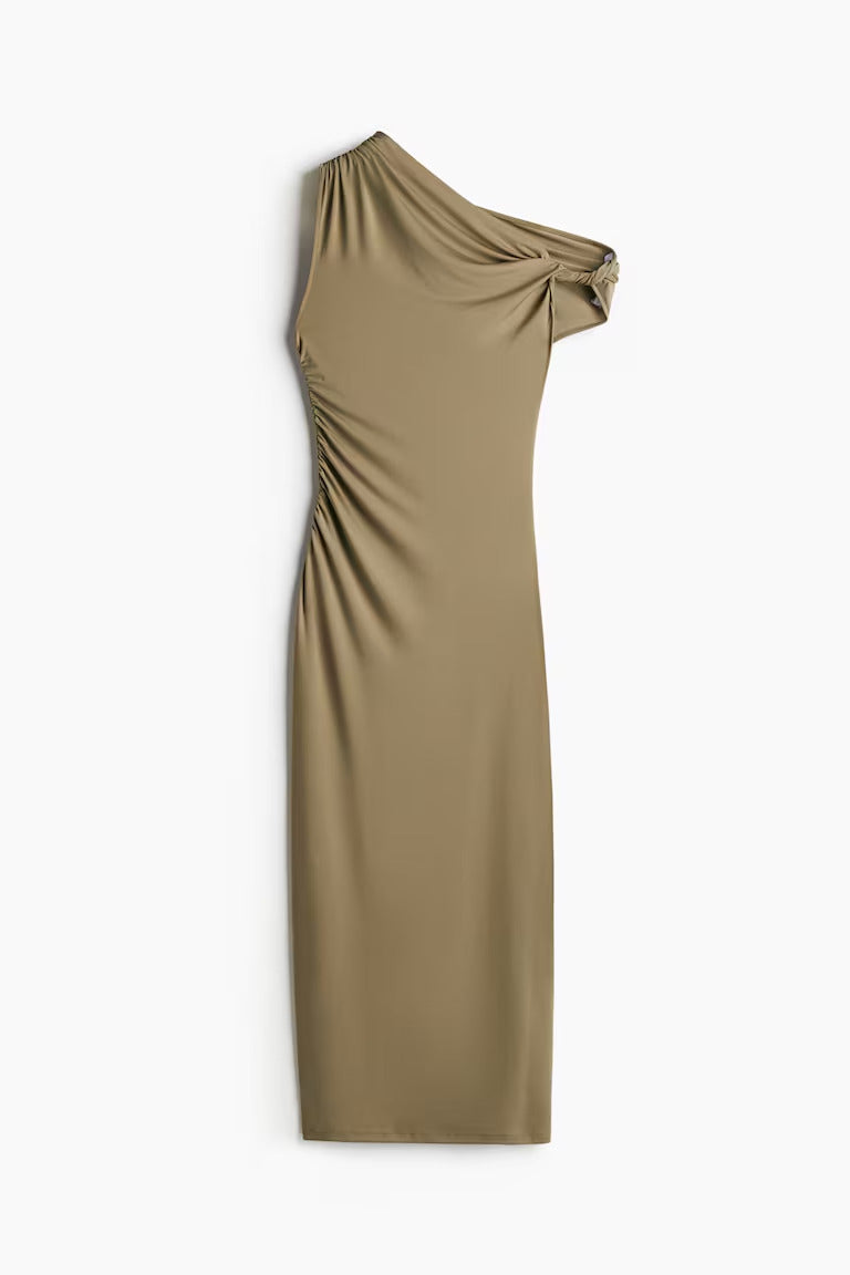 H&M Twist-Detail One-Shoulder Dress