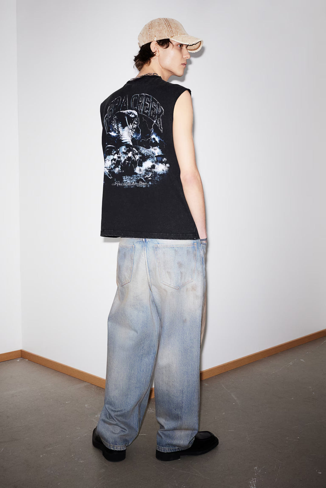 H&M Loose-Fit Printed Tank Top