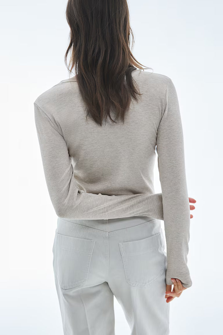 H&M RIBBED MODAL-BLEND TOP