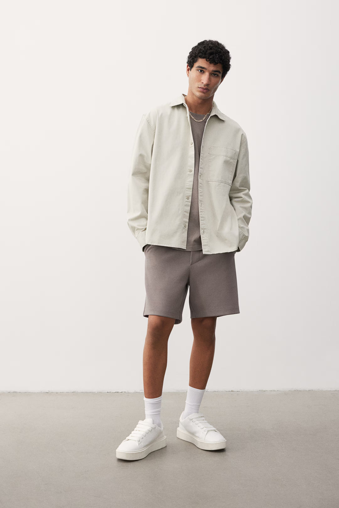 H&M Regular-Fit Twill Overshirt