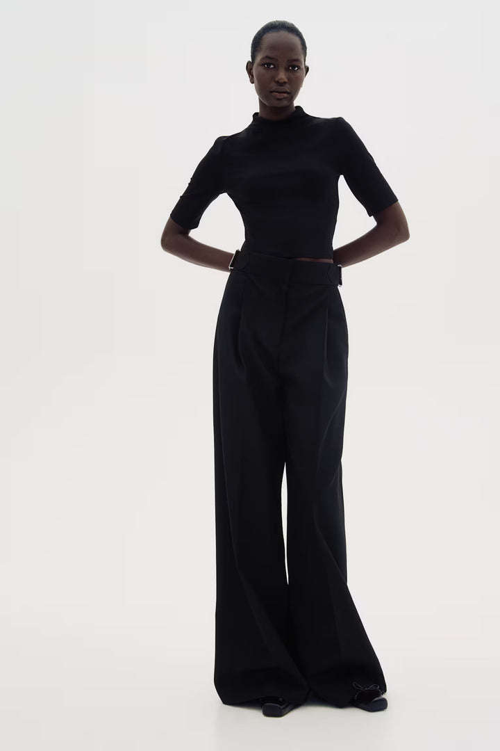 H&M Microfiber Mock Turtleneck Top