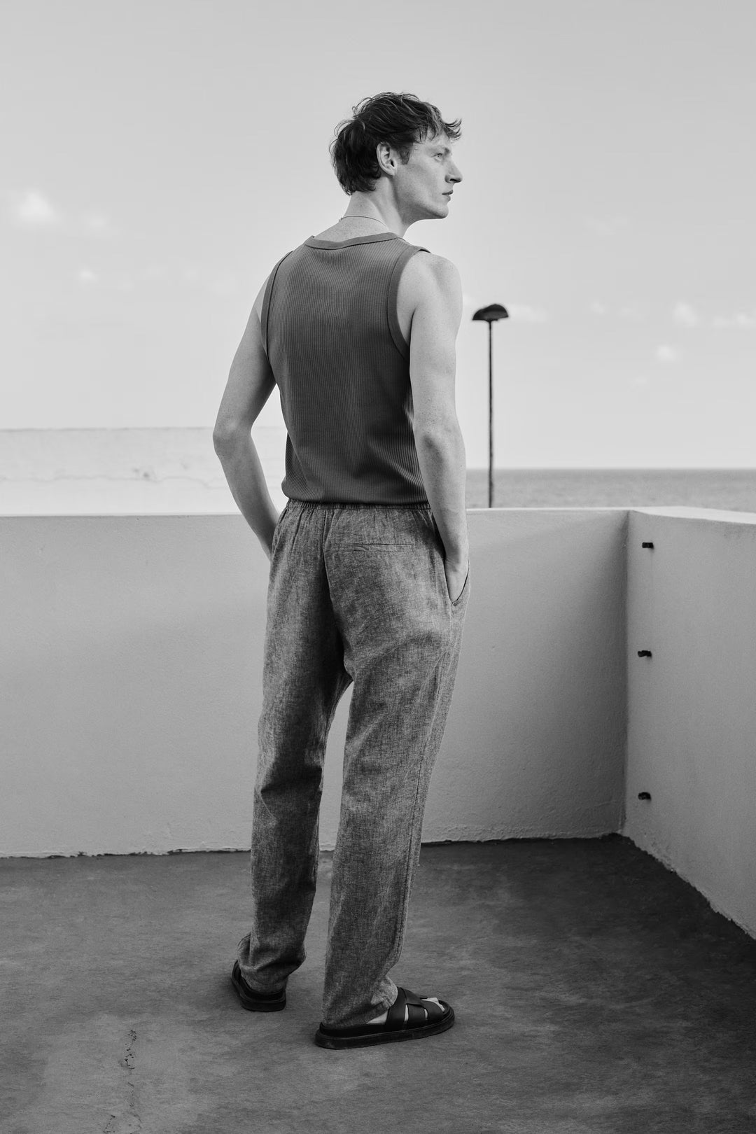 H&M Regular-Fit Linen-Blend Pants