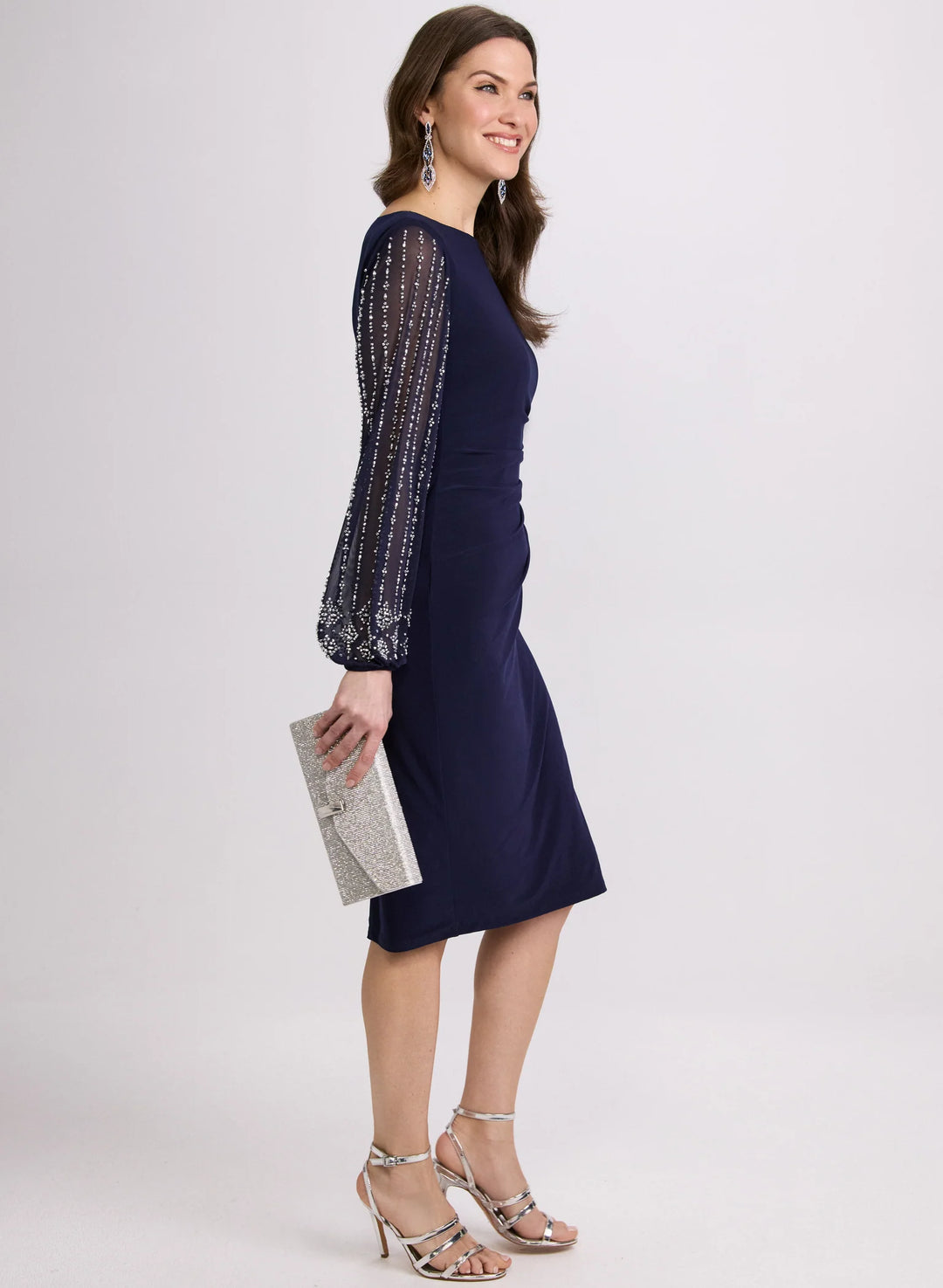 LAURA Beaded Sleeve Dress