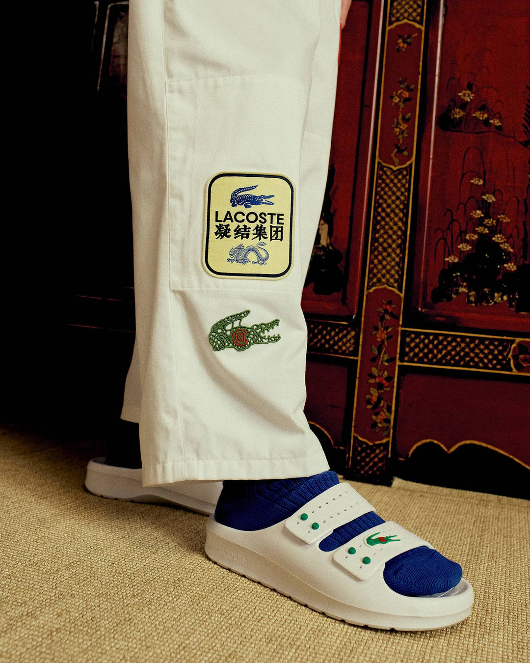 Lacoste Lacoste x CLOT Men's Serve Strap Slides