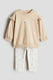 white/beige striped