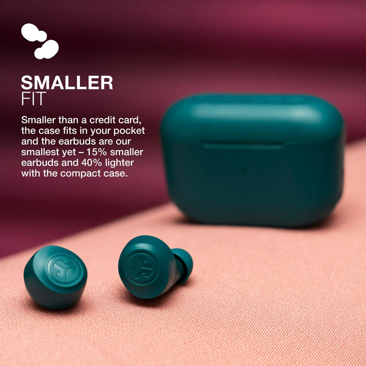 JLab Go Air Pop Bluetooth Earbuds, True Wireless with Charging Case, Teal