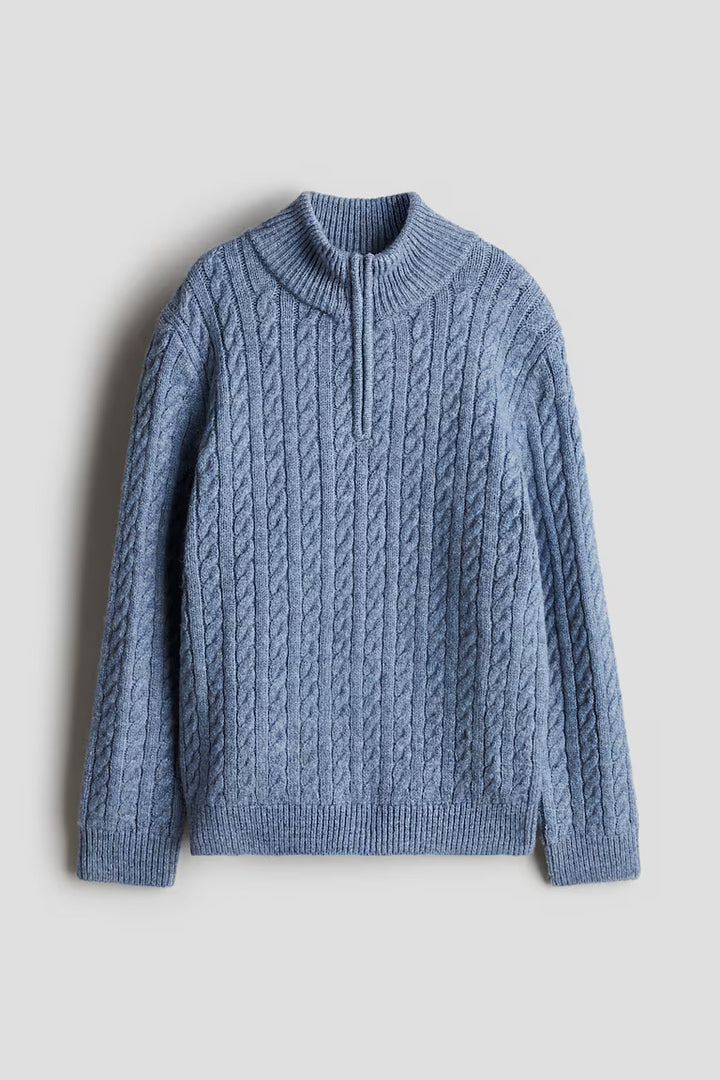 H&M Cable-Knit Half-Zip Sweater