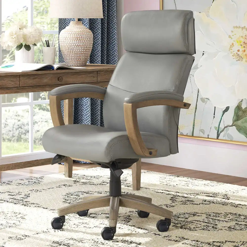 Lazboy Greyson Executive Office Chair, Grey