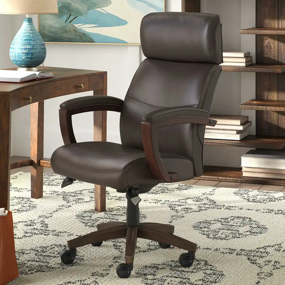 Lazboy Greyson Executive Office Chair, Brown
