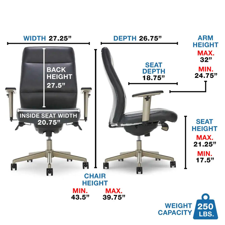 Lazboy Baylor Executive Office Chair, Black