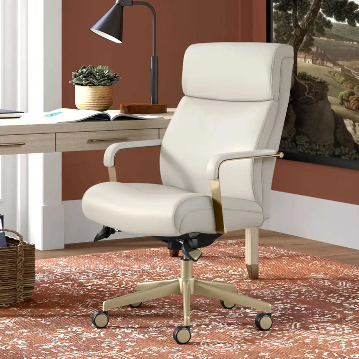 Lazboy Melrose Executive Office Chair, Cream
