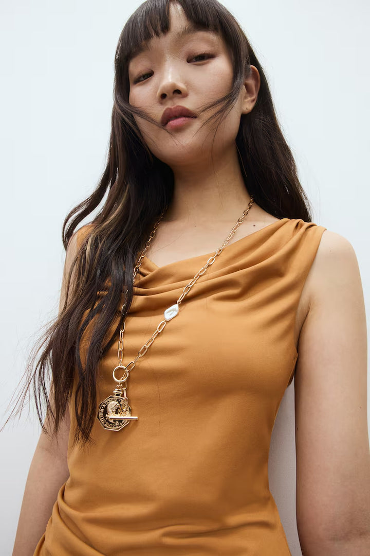 H&M Draped Midi Dress