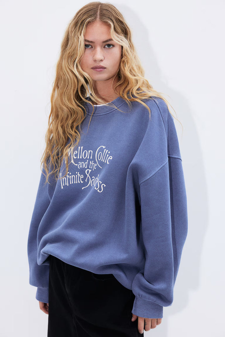 H&M Oversized Printed Sweatshirt
