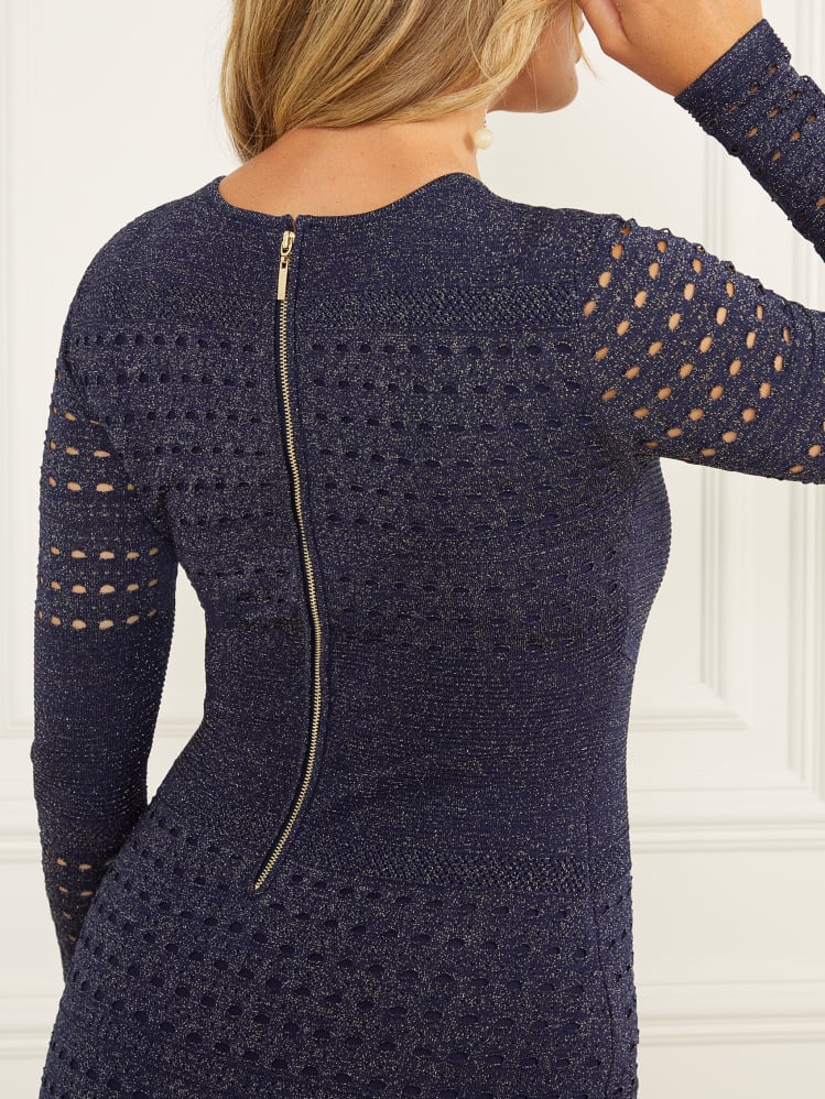 Guess Henley Long-Sleeve Sweater Dress