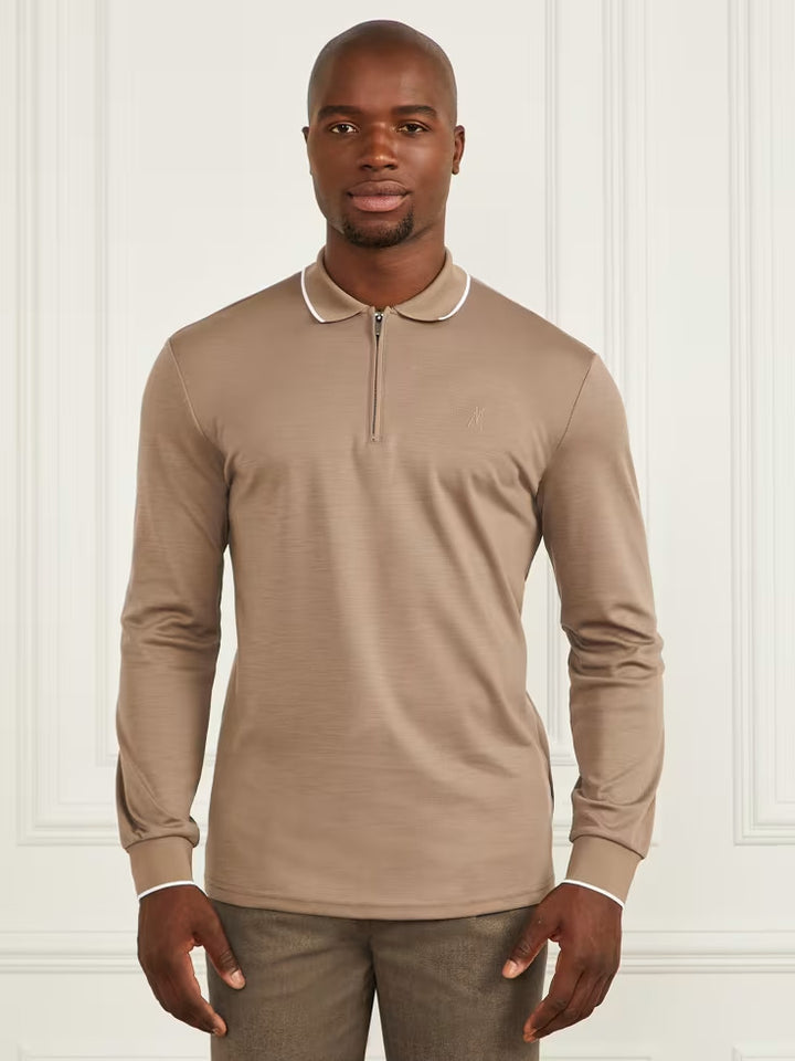 Guess Long-Sleeve Zip Polo